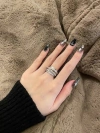 44 Zircon ring for women, simple ring, unique design sense, niche Korean fairy piano - Only 1186 Specification image